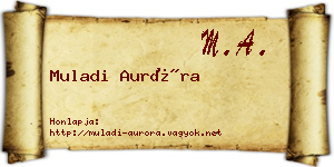 Muladi Auróra névjegykártya